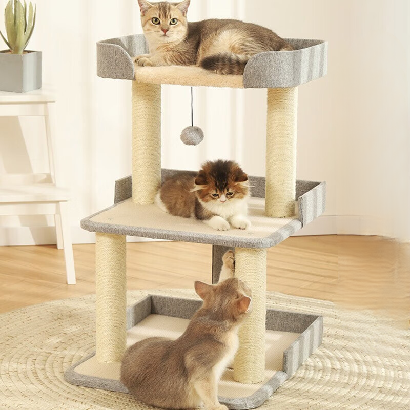 三階建ての段々キャットタワー 2525