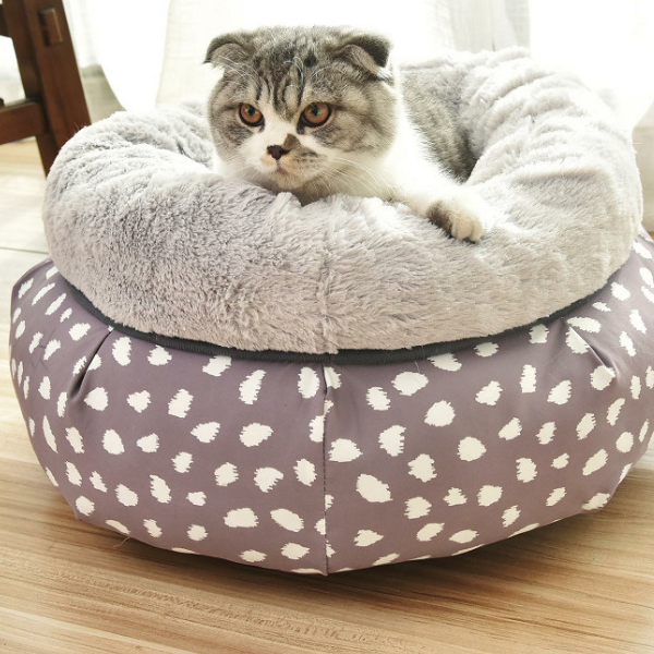 ふかふか猫ちゃんすっぽり巾着型ベッド 2366