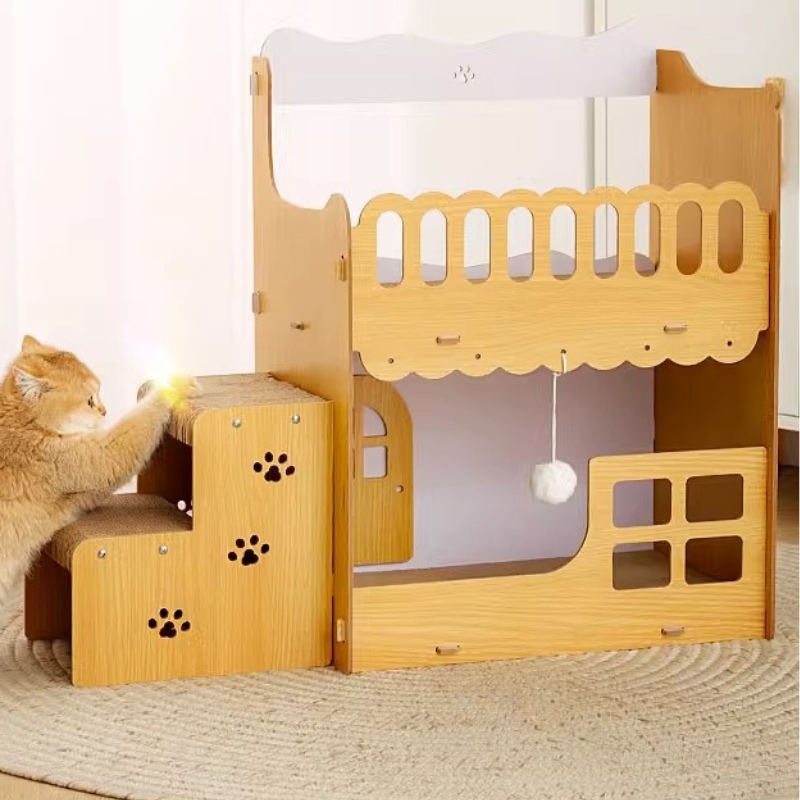 木目調ペーパー二階建て爪とぎ 2551