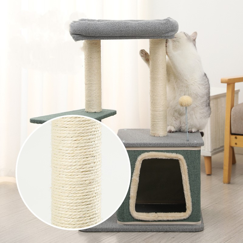 麻とボックスとベッドのキャットタワー 2583