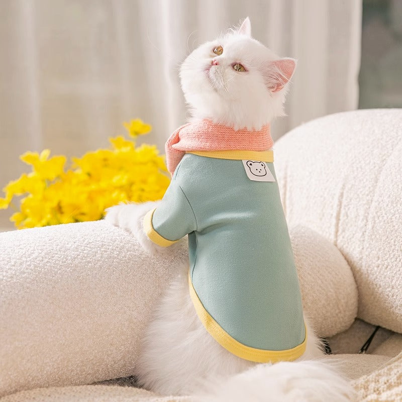 くまちゃんマフラー付きトレーナー 2338