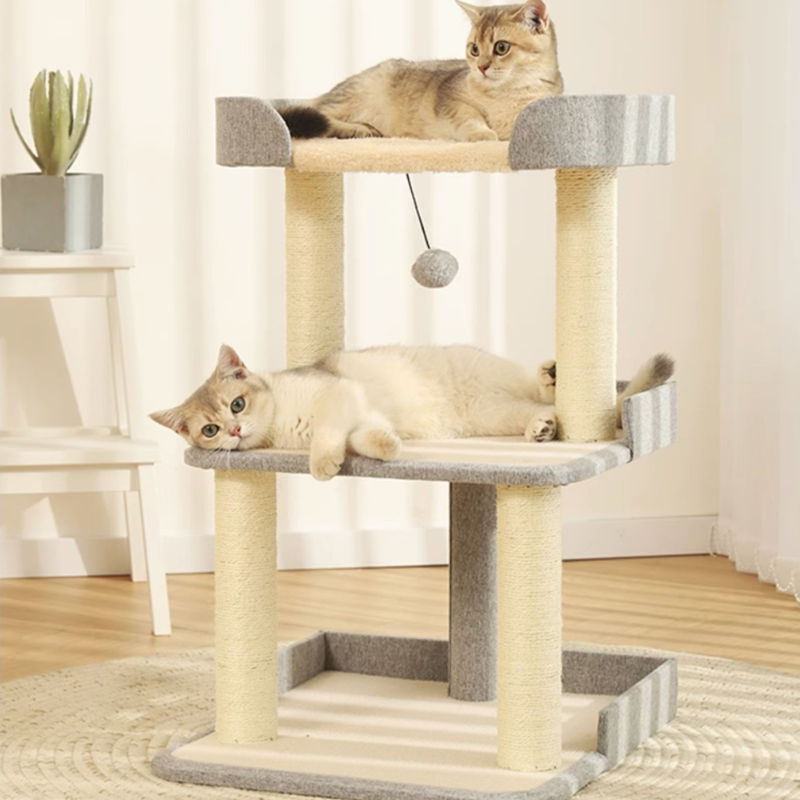 三階建ての段々キャットタワー 2525