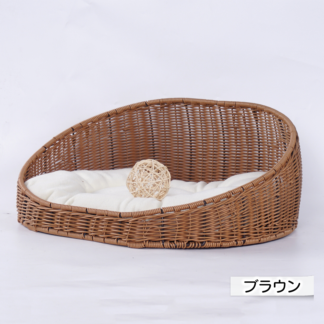 ラタンのバスケットベッド 2216