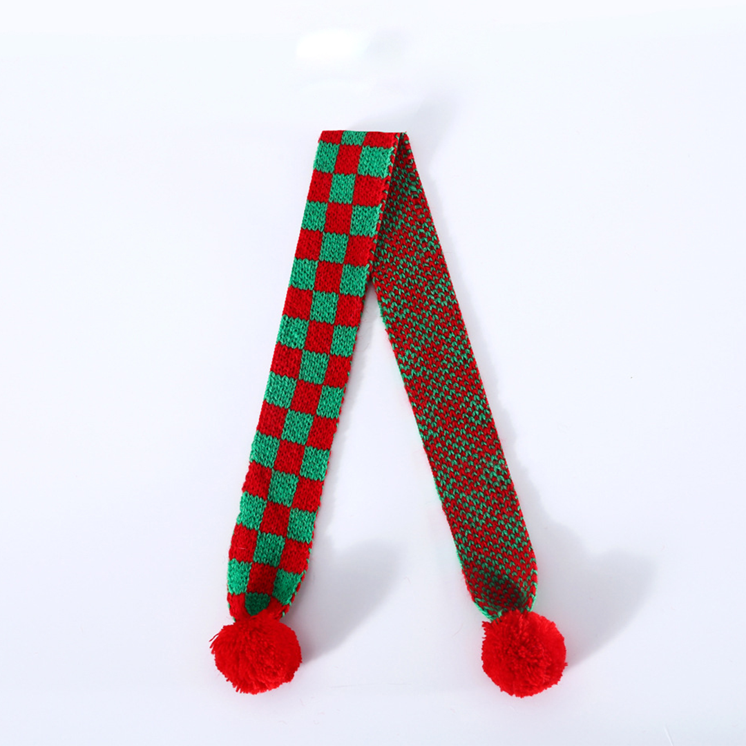 ポンポンつきクリスマスマフラー 2227