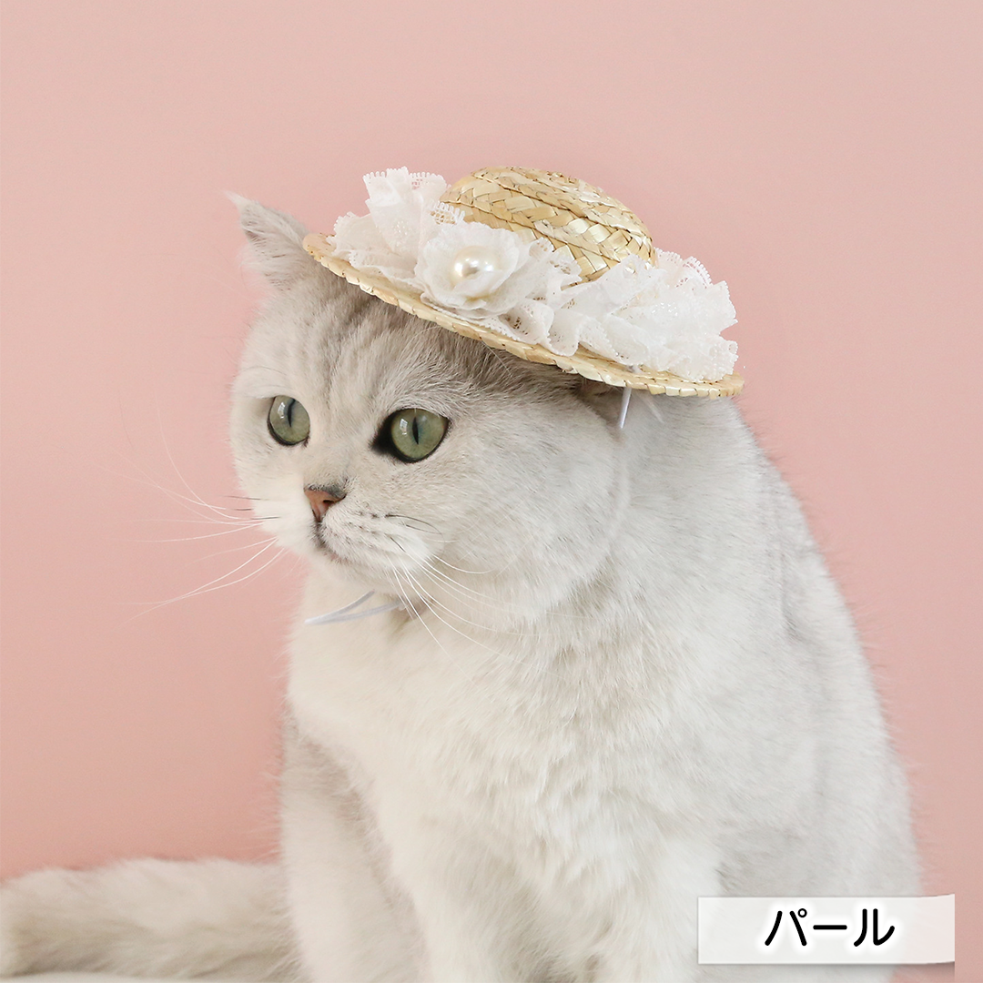 レースの麦わら帽 2233