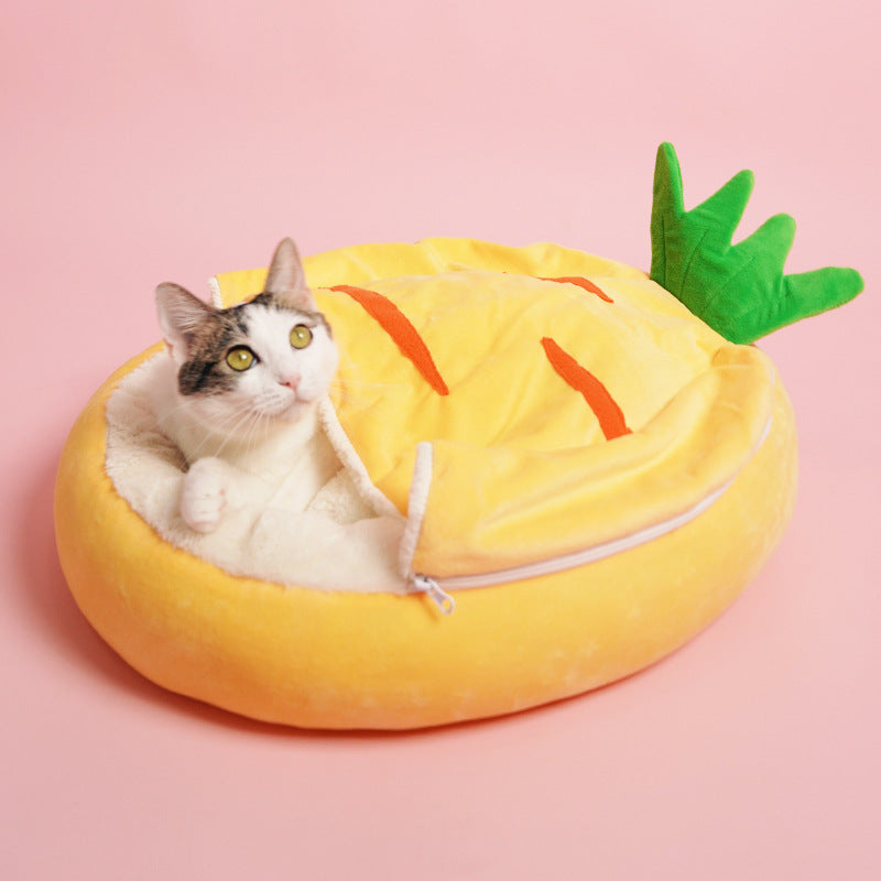 ふわもこまんまるパイナップルベッド2407