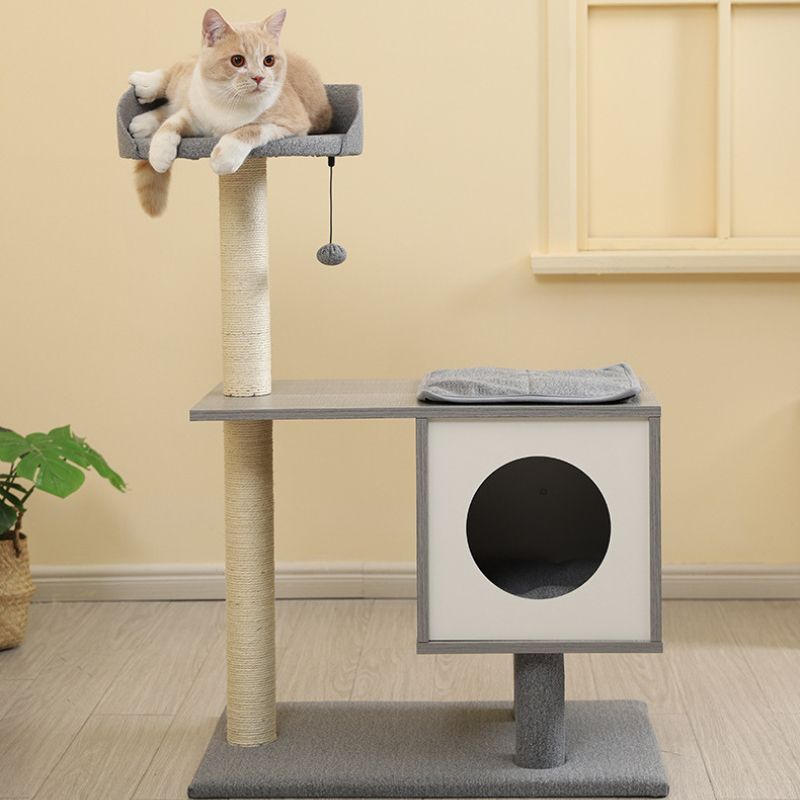 ボックス型ハウス付きキャットタワー 2575