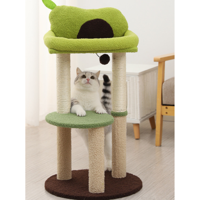 ペールカラーアボカドキャットタワー 2485