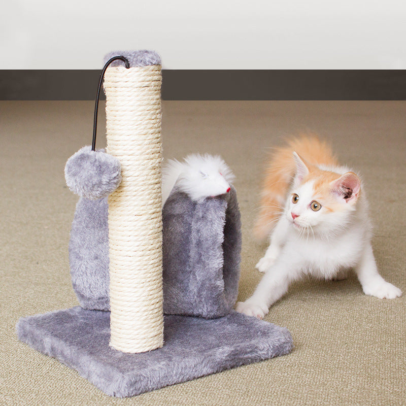 ちいさな猫ちゃんのためのトンネル付きミニ爪とぎポール2379