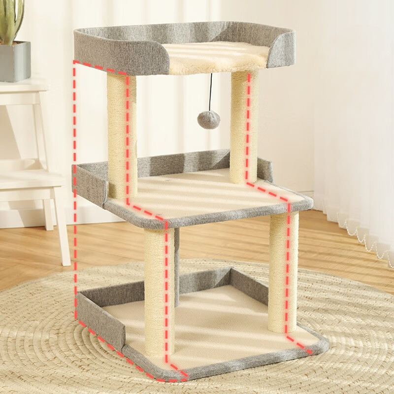 三階建ての段々キャットタワー 2525