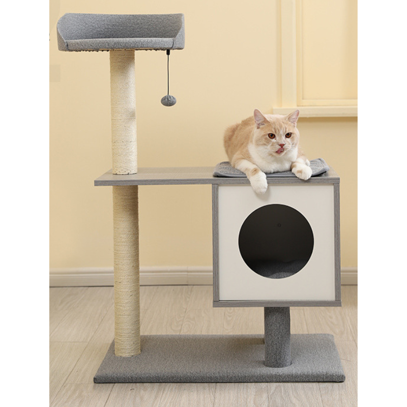 ボックス型ハウス付きキャットタワー 2575