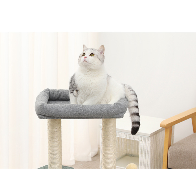 麻とボックスとベッドのキャットタワー 2583