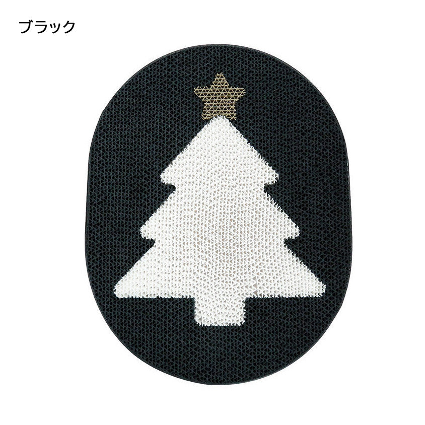 白黒クリスマスツリー爪とぎボードウォールステッカー2449