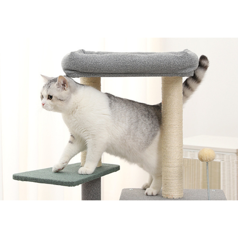 麻とボックスとベッドのキャットタワー 2583