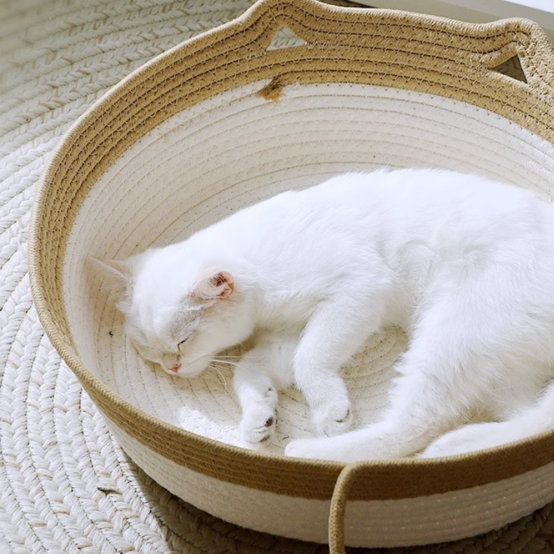 猫耳としっぽの手編みベッドS 2401