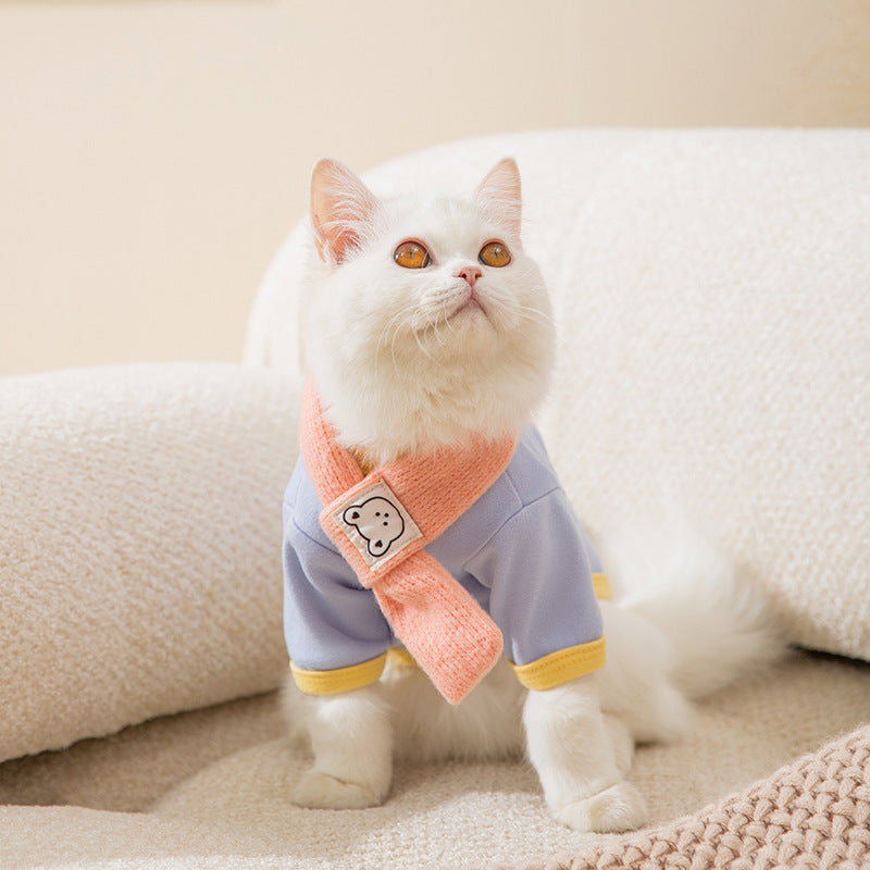 くまちゃんマフラー付きトレーナー 2338