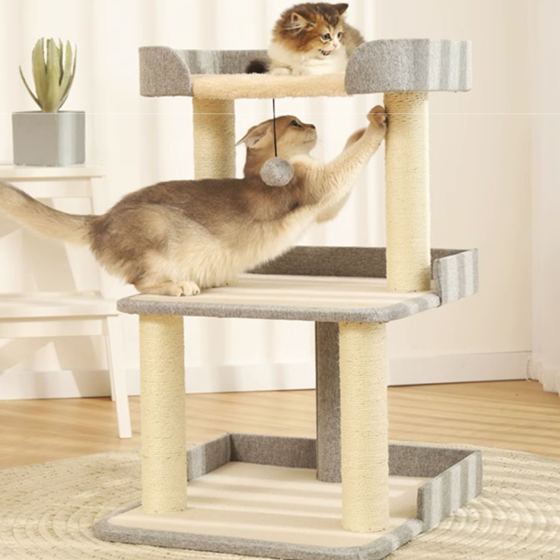 三階建ての段々キャットタワー 2525