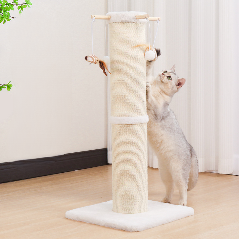 縦型ナチュラルおもちゃ付き爪とぎ 2550
