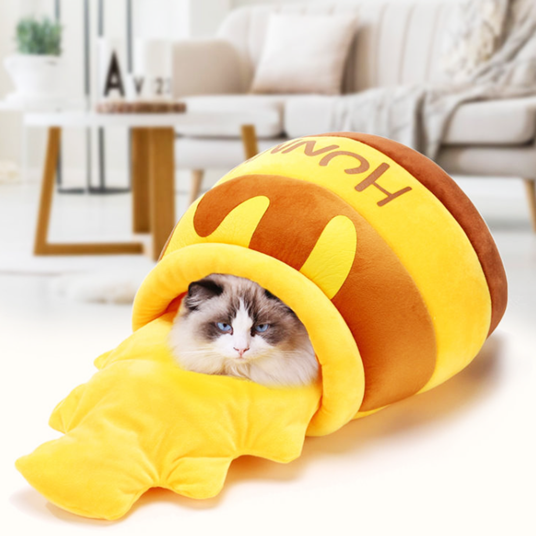 こぼれハチミツ壺の猫ベッド 2018