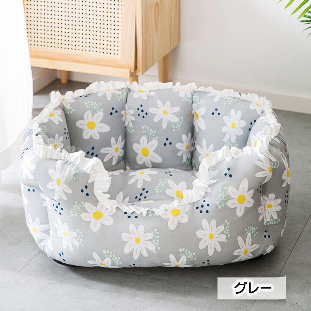 花柄クッションベッド 2166