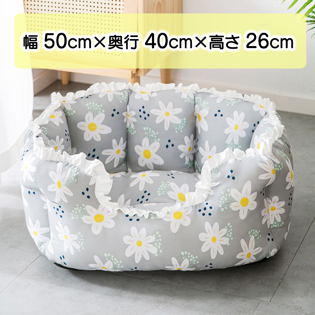 花柄クッションベッド 2166