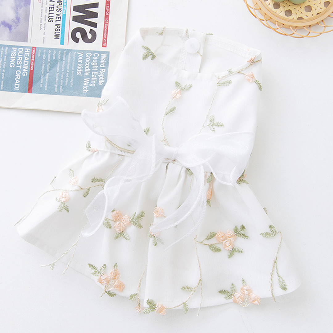 小花刺繍ワンピース 2167
