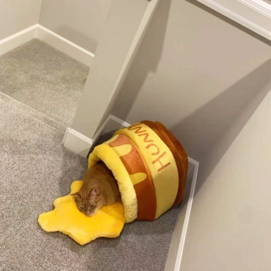 こぼれハチミツ壺の猫ベッド 2018