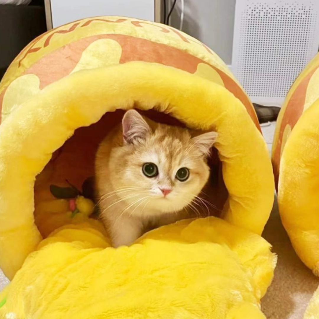 こぼれハチミツ壺の猫ベッド 2018