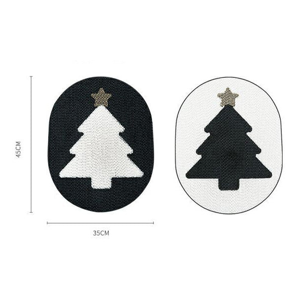 白黒クリスマスツリー爪とぎボードウォールステッカー2449