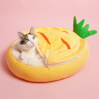 ふわもこまんまるパイナップルベッド2407