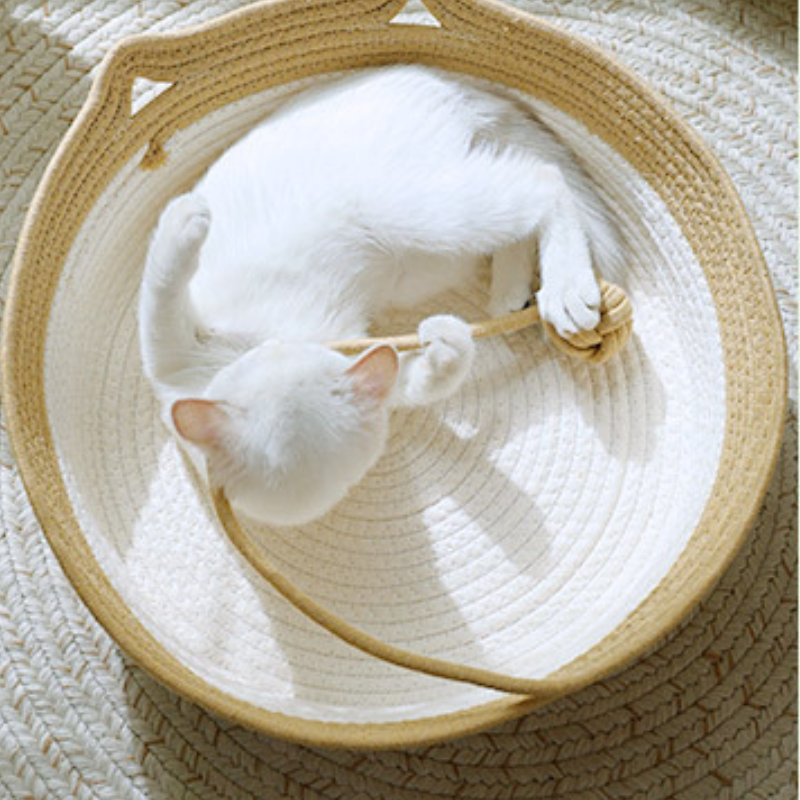 猫耳としっぽの手編みベッドS 2401