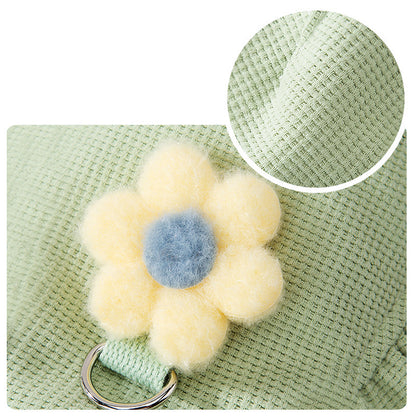 袖フリルお花ワッフルベスト 2326