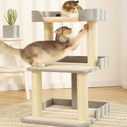 三階建ての段々キャットタワー 2525