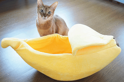 バナナ（クッション）猫ベッド｜ペットベッド 2034
