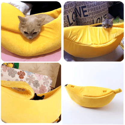 バナナ（クッション）猫ベッド｜ペットベッド 2034